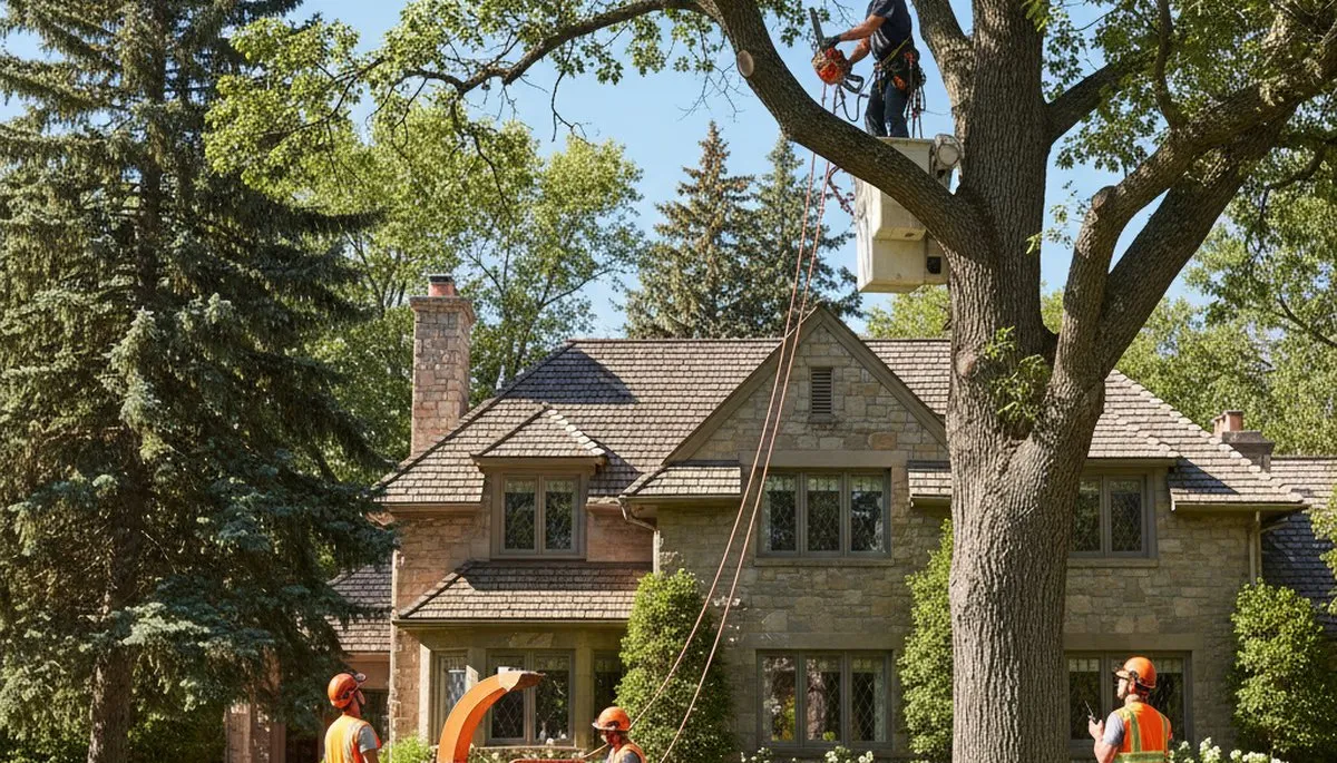 Chicago, IL tree service crew removing a tree for Arbor Chicago Tree Removal